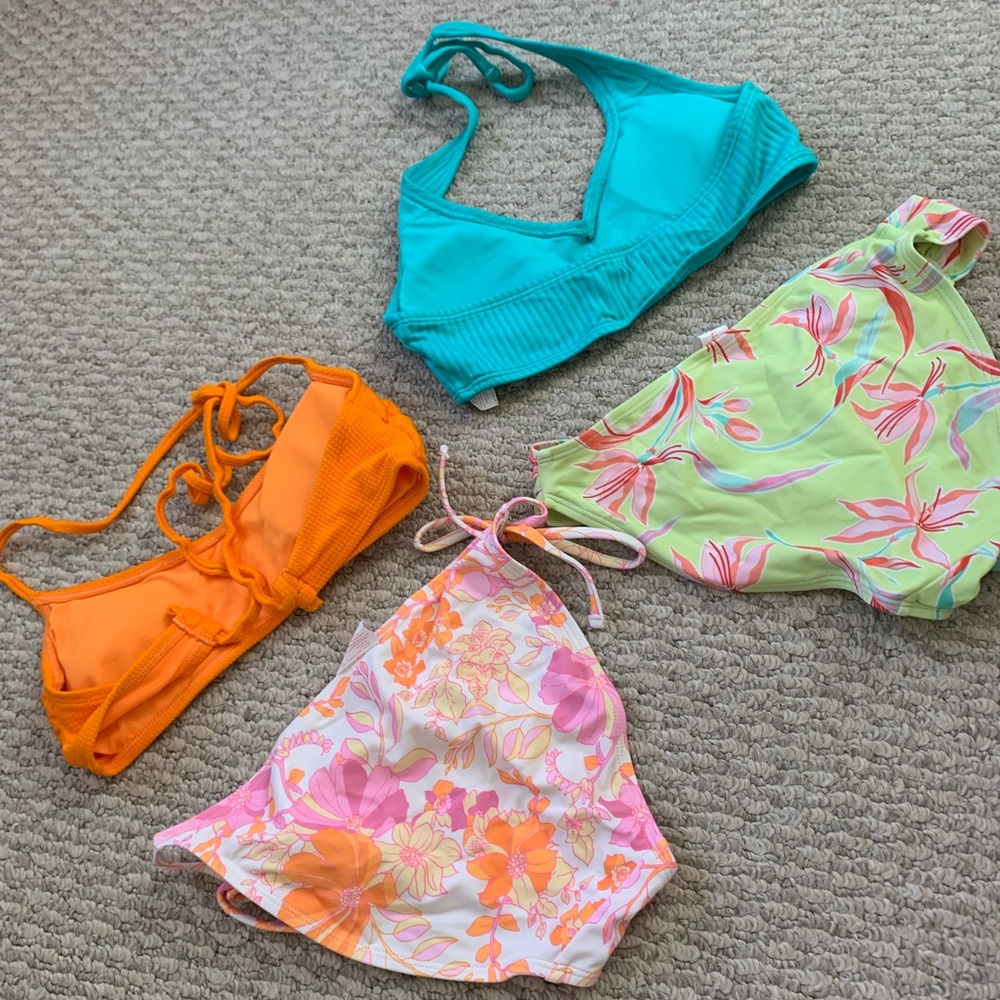 Kohls Swimsuit Lot bikinis tops bottoms XS S swimsuits swim summer